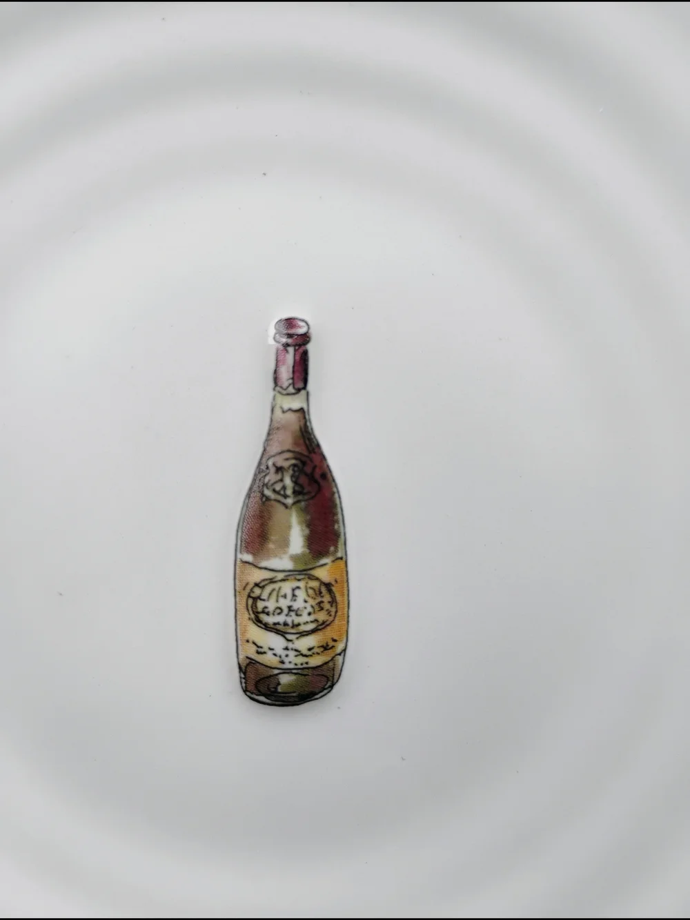RARE Williams Sonoma Appetizer Cocktail Plate Embossed Wine Bottles Set Of 6